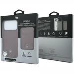 Set 2-in-1 Mercedes, Husa Mercedes Grill Pattern cu MagSafe + portofel magnetic, compatibil cu iPhone 18 Pro Max / 17 Pro Max, Burgundy 15 - lerato.ro