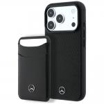 Set 2-in-1 Mercedes, Husa Mercedes Grill Pattern cu MagSafe + portofel magnetic, compatibil cu iPhone 18 Pro Max / 17 Pro Max, Negru 2 - lerato.ro