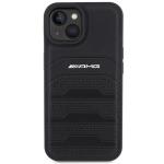 Carcasa Mercedes-Benz AMG Leather Debossed Lines compatibila cu iPhone 15 Plus Black 2 - lerato.ro