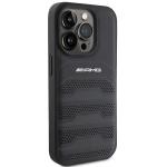 Carcasa Mercedes-Benz AMG Leather Debossed Lines compatibila cu iPhone 15 Pro Max Black 6 - lerato.ro