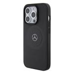 Carcasa Mercedes-Benz Crossed Lines Pattern Leather MagSafe compatibila cu iPhone 15 Pro Black 7 - lerato.ro