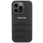 Carcasa Mercedes-Benz AMG Leather Debossed Lines compatibila cu iPhone 15 Pro Black 2 - lerato.ro