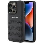 Carcasa Mercedes-Benz AMG Leather Debossed Lines compatibila cu iPhone 15 Pro Black 5 - lerato.ro