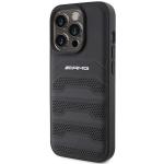Carcasa Mercedes-Benz AMG Leather Debossed Lines compatibila cu iPhone 15 Pro Black 3 - lerato.ro