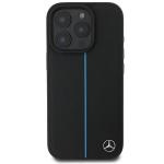 Carcasa Mercedes-Benz Blue Line Leather compatibila cu iPhone 16 Pro Max Black 2 - lerato.ro