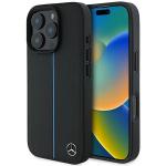 Carcasa Mercedes-Benz Blue Line Leather compatibila cu iPhone 16 Pro Max Black 5 - lerato.ro