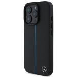 Carcasa Mercedes-Benz Blue Line Leather compatibila cu iPhone 16 Pro Max Black 7 - lerato.ro