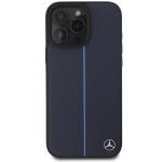 Carcasa Mercedes-Benz Blue Line Leather compatibila cu iPhone 16 Pro Max Navy Blue 2 - lerato.ro