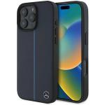 Carcasa Mercedes-Benz Blue Line Leather compatibila cu iPhone 16 Pro Max Navy Blue 6 - lerato.ro