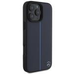 Carcasa Mercedes-Benz Blue Line Leather compatibila cu iPhone 16 Pro Max Navy Blue 8 - lerato.ro
