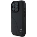 Carcasa Mercedes-Benz Curved Stitches Leather compatibila cu iPhone 16 Pro Max Black 6 - lerato.ro