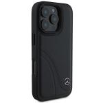 Carcasa Mercedes-Benz Curved Stitches Leather compatibila cu iPhone 16 Pro Max Black 3 - lerato.ro