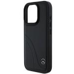 Carcasa Mercedes-Benz Curved Stitches Leather compatibila cu iPhone 16 Pro Max Black 7 - lerato.ro