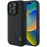 Carcasa Mercedes-Benz Curved Stitches Leather compatibila cu iPhone 16 Pro Black 5 - lerato.ro