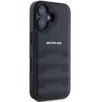 Carcasa Mercedes-Benz AMG Leather Debossed Lines Black Logo compatibila cu iPhone 16 Black 5 - lerato.ro