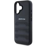Carcasa Mercedes-Benz AMG Leather Debossed Lines Black Logo compatibila cu iPhone 16 Black 8 - lerato.ro
