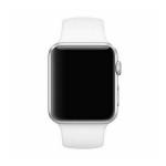 Curea Mercury Silicone compatibila cu Apple Watch 38/40/41mm, Alb 3 - lerato.ro