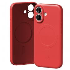 Carcasa Mercury Semi-Silicone cu MagSafe compatibila cu iPhone 17, Rosu