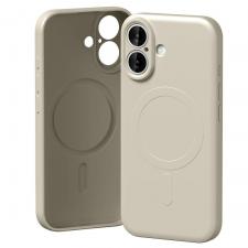 Carcasa Mercury Semi-Silicone cu MagSafe compatibila cu iPhone 17, Bej