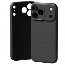 Carcasa Mercury Semi-Silicone cu MagSafe compatibila cu iPhone 17 Pro Max, Negru