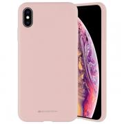 Carcasa Mercury Silicone compatibila cu iPhone 15 Pro, Pink Sand
