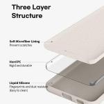 Carcasa Mercury Silicone compatibila cu iPhone 15 Pro Max, Bej 4 - lerato.ro