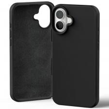 Carcasa Mercury Silicone compatibila cu iPhone 16 Plus, Negru