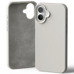 Carcasa Mercury Silicone compatibila cu iPhone 16 Plus, Bej