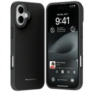 Carcasa Mercury Pure Silicone cu MagSafe compatibila cu iPhone 16 Plus, Negru