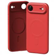Carcasa Mercury Semi-Silicone cu MagSafe compatibila cu iPhone 17 Air, Rosu