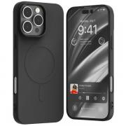 Carcasa Mercury Goospery Semi-Silicone cu MagSafe compatibila cu iPhone 16 Pro Max, Negru
