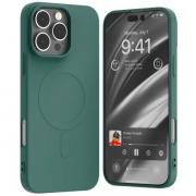 Carcasa Mercury Goospery Semi-Silicone cu MagSafe compatibila cu iPhone 16 Pro Max, Verde