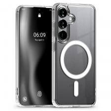 Huse si carcase Samsung Galaxy S25, Carcasa Mercury Jelhard cu MagSafe compatibila cu Samsung Galaxy S25, Transparent, lerato.ro