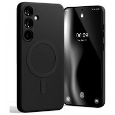 Carcasa Mercury Goospery Semi-Silicone cu MagSafe compatibila cu Samsung Galaxy S24 FE, Negru