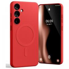 Carcasa Mercury Goospery Semi-Silicone cu MagSafe compatibila cu Samsung Galaxy S24 FE, Rosu