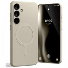 Carcasa Mercury Goospery Semi-Silicone cu MagSafe compatibila cu Samsung Galaxy S24 FE, Stone