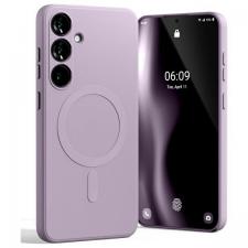 Carcasa Mercury Goospery Semi-Silicone cu MagSafe compatibila cu Samsung Galaxy S24 FE, Mov