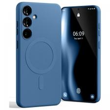 Carcasa Mercury Goospery Semi-Silicone cu MagSafe compatibila cu Samsung Galaxy S24 FE, Albastru