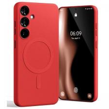 Carcasa Mercury Goospery Semi-Silicone cu MagSafe compatibila cu Samsung Galaxy S24 Plus, Rosu