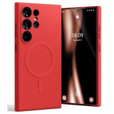 Carcasa Mercury Goospery Semi-Silicone cu MagSafe compatibila cu Samsung Galaxy S24 Ultra, Rosu