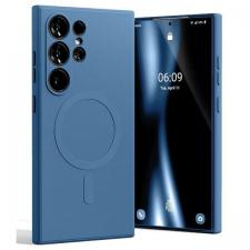 Carcasa Mercury Goospery Semi-Silicone cu MagSafe compatibila cu Samsung Galaxy S24 Ultra, Albastru