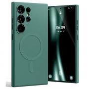 Carcasa Mercury Goospery Semi-Silicone cu MagSafe compatibila cu Samsung Galaxy S24 Ultra, Verde