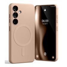 Carcasa Mercury Goospery Semi-Silicone cu MagSafe compatibila cu Samsung Galaxy S25, Pink Sand