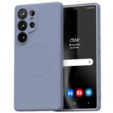 Carcasa Mercury Goospery Semi-Silicone cu MagSafe compatibila cu Samsung Galaxy S25 Ultra, Lavander