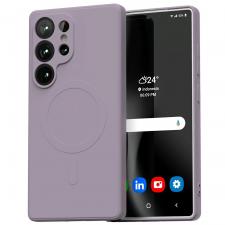 Carcasa Mercury Goospery Semi-Silicone cu MagSafe compatibila cu Samsung Galaxy S25 Ultra, Mov