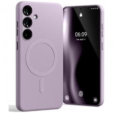 Carcasa Mercury Goospery Semi-Silicone cu MagSafe compatibila cu Samsung Galaxy S25 Plus, Mov