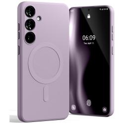 Carcasa Mercury Goospery Semi-Silicone cu MagSafe compatibila cu Samsung Galaxy S25 Plus, Mov