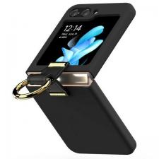 Carcasa Mercury Gold Ring compatibila cu Samsung Galaxy Z Flip 6, Negru