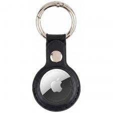 Husa de protectie din piele ecologica Mercury compatibila cu Apple AirTag, Negru