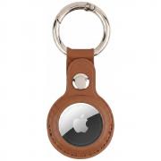 Husa de protectie din piele ecologica Mercury compatibila cu Apple AirTag, Maro